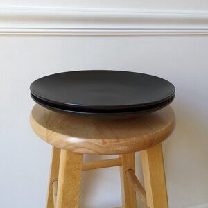 Ciera Dinnerware Black Dinner Plates - Set of Two